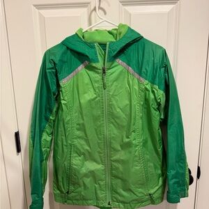 L.L. Bean Kids Two-Tone Green Raincoat